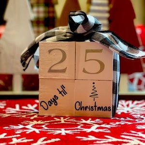 Christmas countdown Advent blocks. Made to order!!